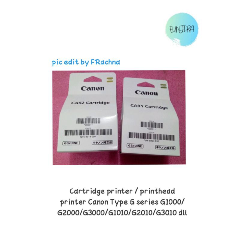 Cartridge printhead Canon CA91 CA92 hitam dan warna G1000/G2000/G1010/G2010/G3010/G4010