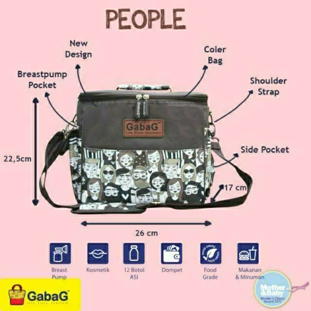 Cooler Bag Gabag People Single Sling Series | Shopee Indonesia