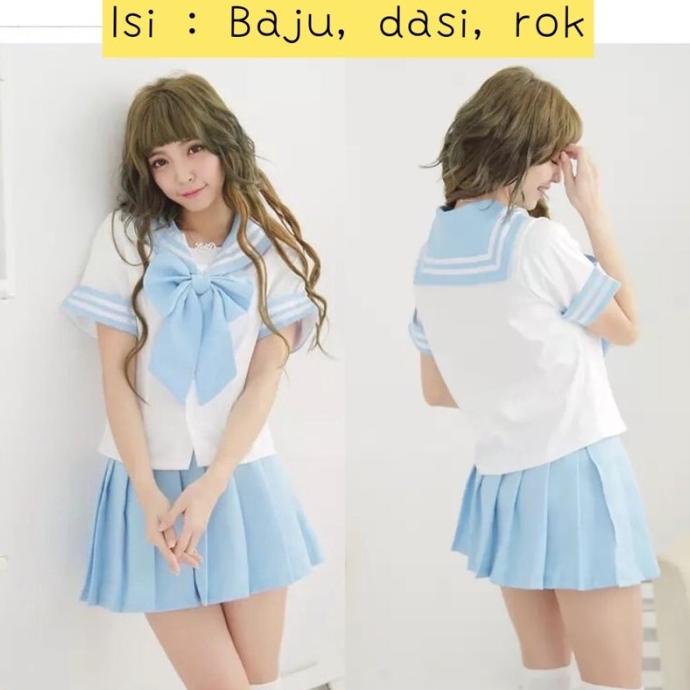 LS724 KOSTUM SERAGAM SEKOLAH MURID COSPLAY ANIME SEIFUKUPELAUT STUDENT SDFDS541354