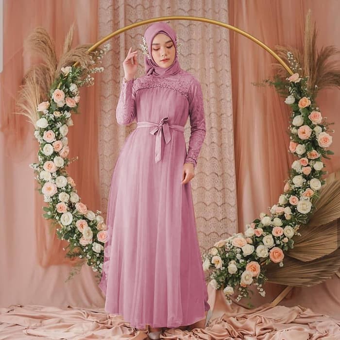 Gamis burkat kombinasi