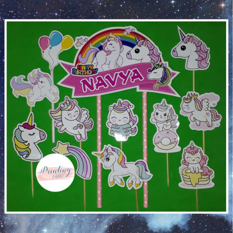Topper Unicorn Hiasan Kue