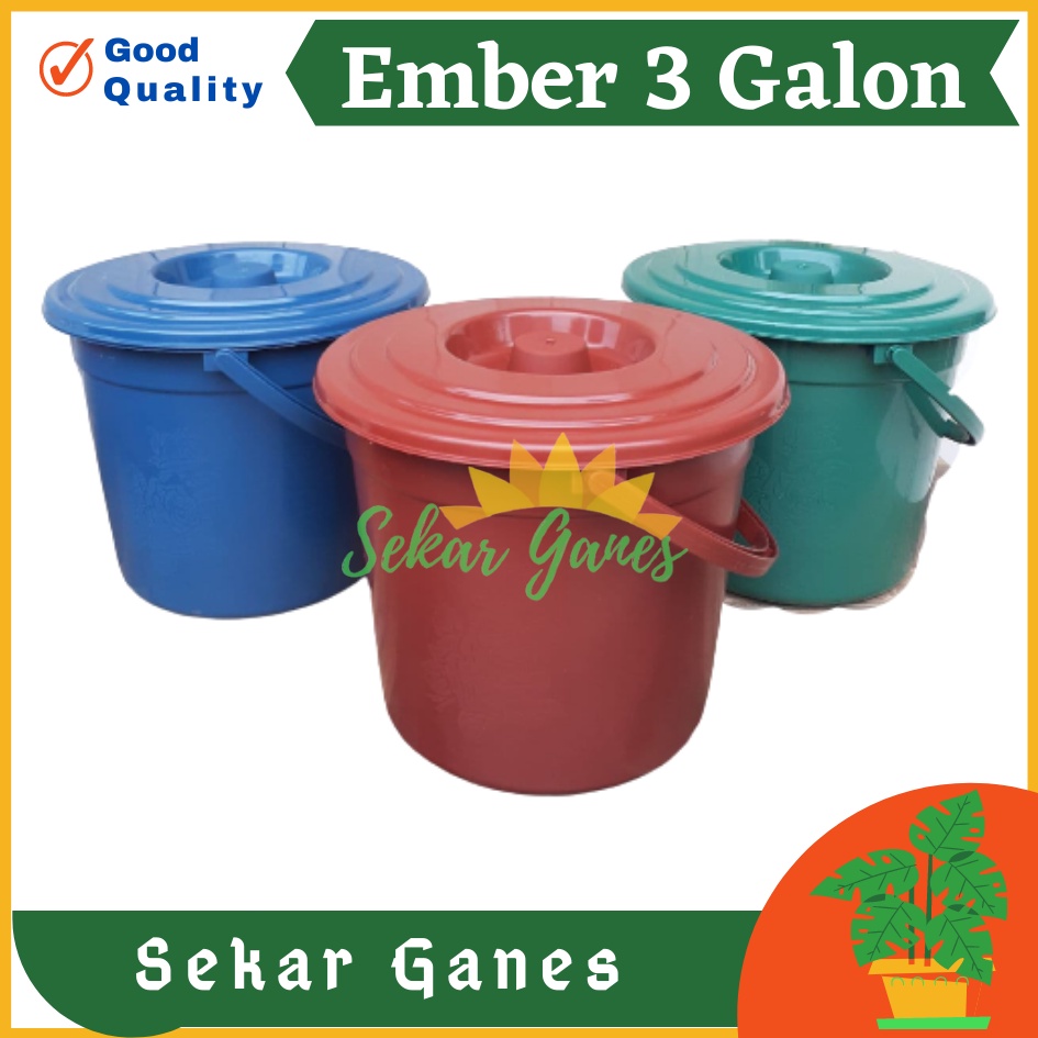 Ember Tutup Plastik 3 Galon 13 Liter