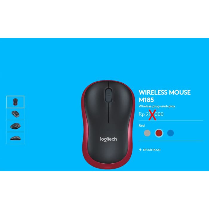 logitech M185 Original &amp; Resmi