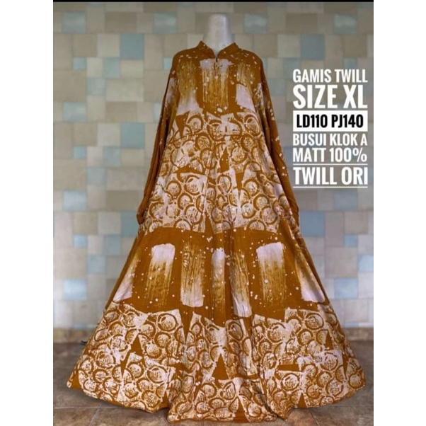 Gamis Batik Twill ori