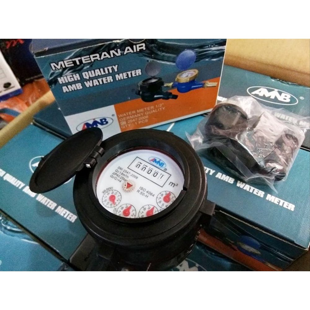 Meteran Air AMB 0.5inch Meter Air SNI PVC Water AMB Berkualitas