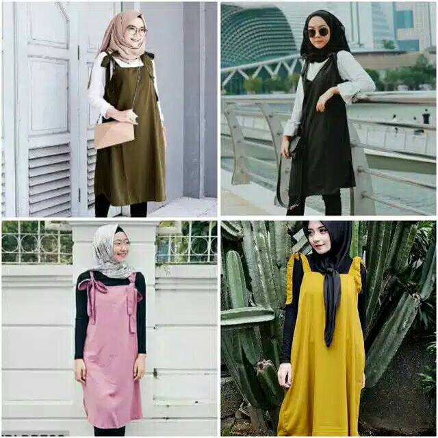 ALYA FASHION_ ❤MIDI DRESS OVERAL TUNIK❤