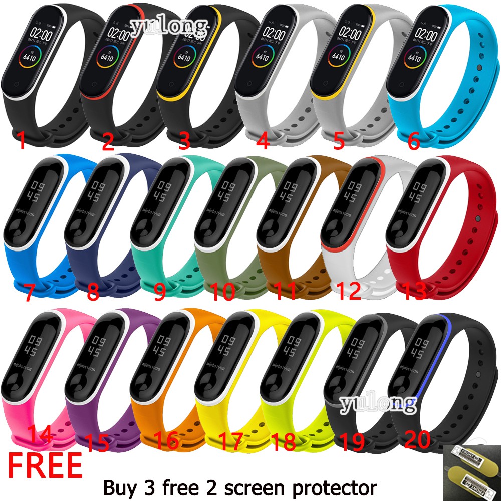 20 Colors Wrist Strap untuk Xiaomi Mi Band 3 4 Miband 3 4