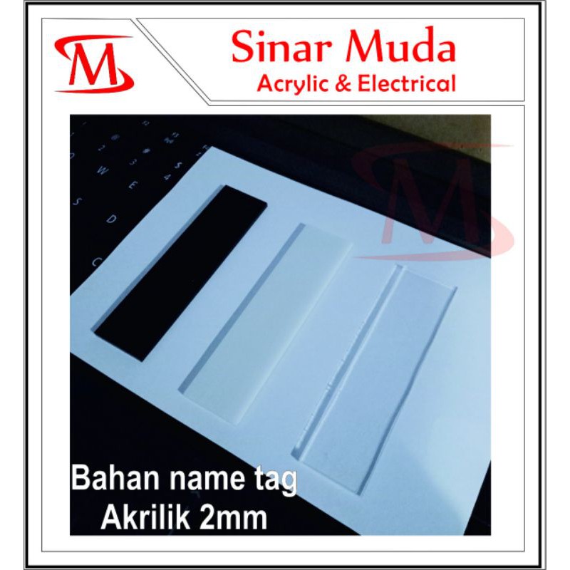 

Papan Nama Dada Polos Bahan Akrilik 2mm / Acrylic Name Tag