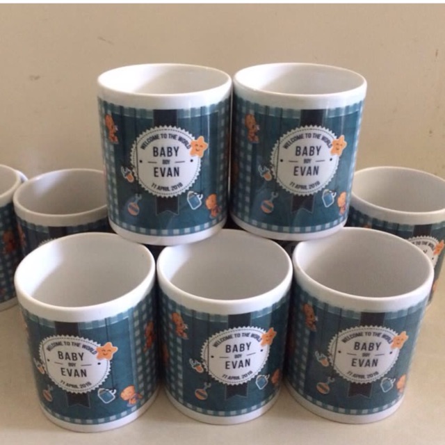 

Mug printing / Souvenir Costum / Hampers / Souvenir Ulang tahun (minimal order 24pcs)*free desain
