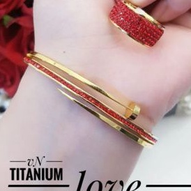TiTanium set gelang cincin N61