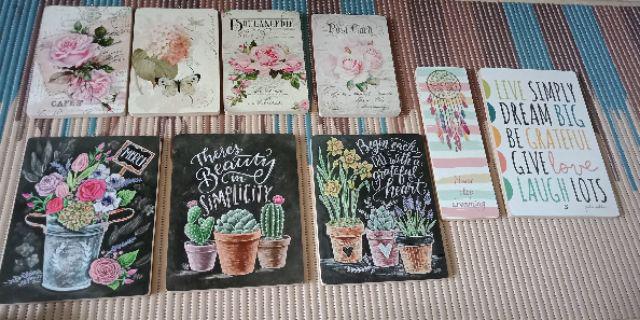 Paket Hemat Walldecor Poster Shabby Ukuran  22x15cm / Vintage Flowers 1 Set Isi 4