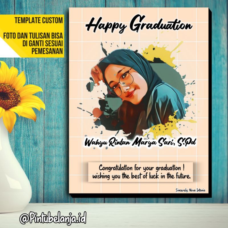 Jual POSTER KAYU+CUSTOM+CETAK+DESIGN ulang tahun/wisuda/nikahan
