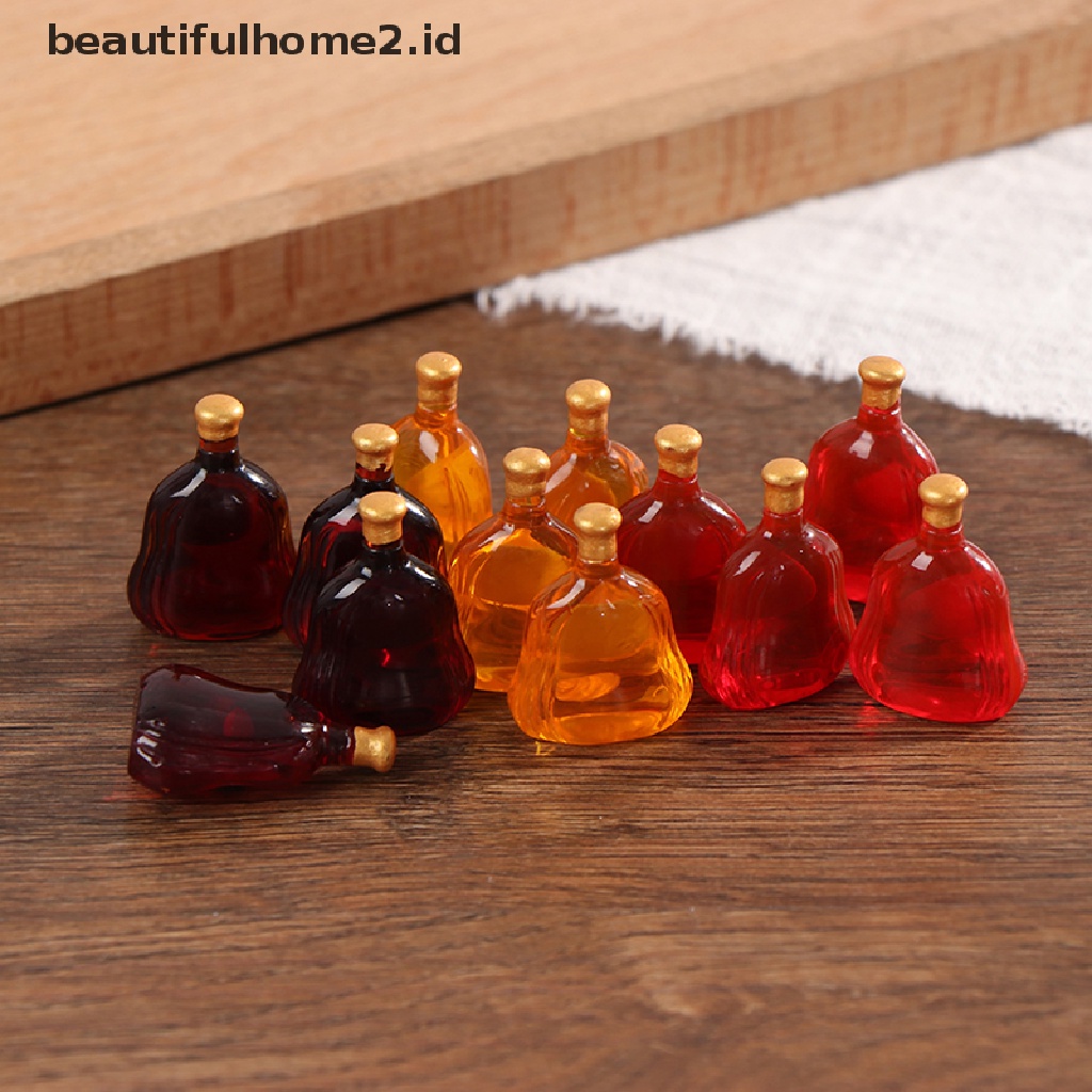 (Beautifulhome2.Id) 10pcs Miniatur Botol Wine Untuk Aksesoris Rumah Boneka