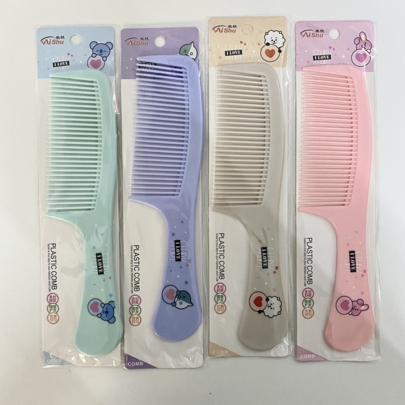 SISIR RAMBUT BTS BT21 / SISIR BESAR BTS / SISIR UNICORN PLASTIK / sisir lurus plastik