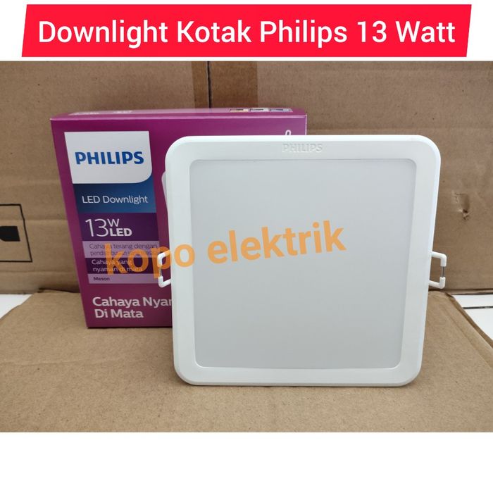 Lampu Led Downlight Philips 13 Watt Kotak 13w - Kuning Termurah