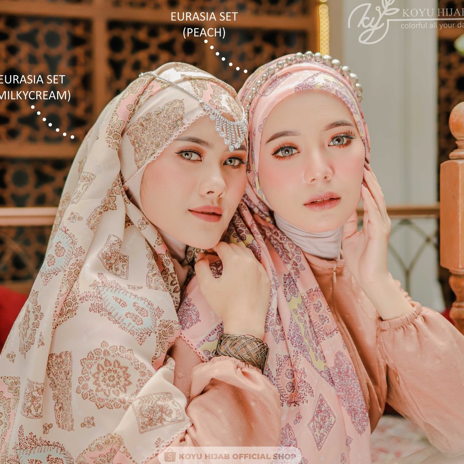 Koyu Hijab Segiempat Eurasia Scraft Set Premium Turkey Series