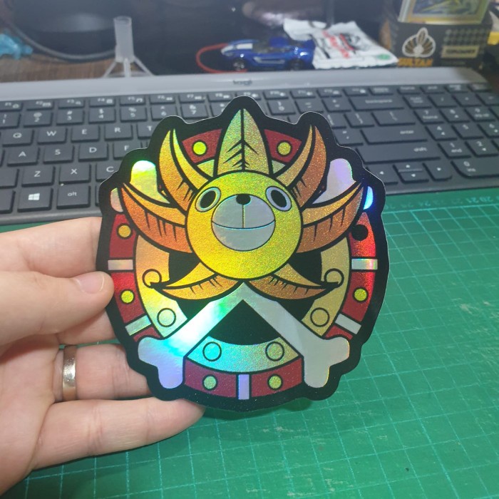 Sticker Hologram Anime - PSH881 Besar - One Piece - Going Merry