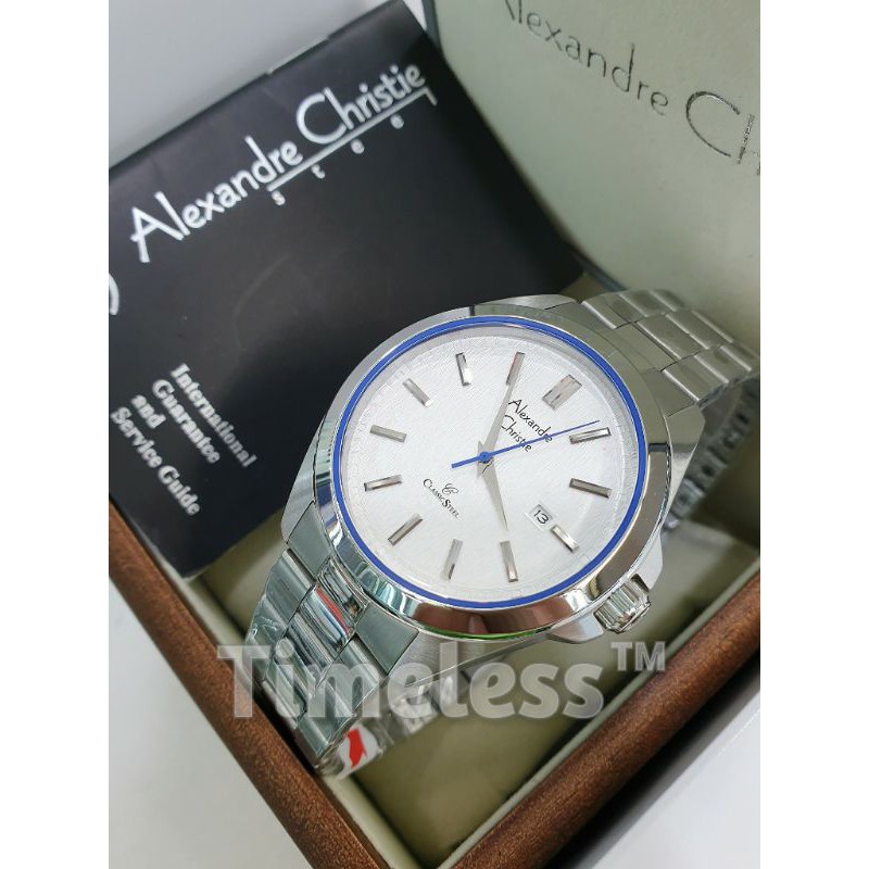 Jam tangan pria alexandre christie ac 8644 MD Silver