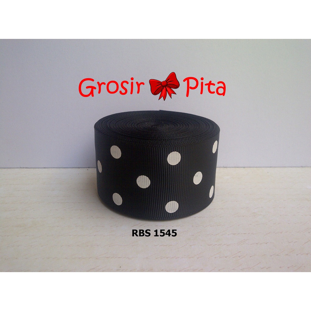 

(25 yard) Pita Grosgrain Motif Polkadot RBS 1545 | Toko Bahan Craft | Grosir Pita