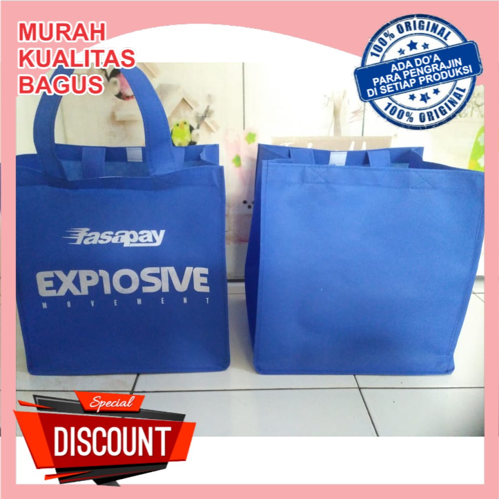 

TAS DUS KUE BESAR SPUNBOND FREE SABLON 1 SISI 1 WARNA [30x30 lebar 15]