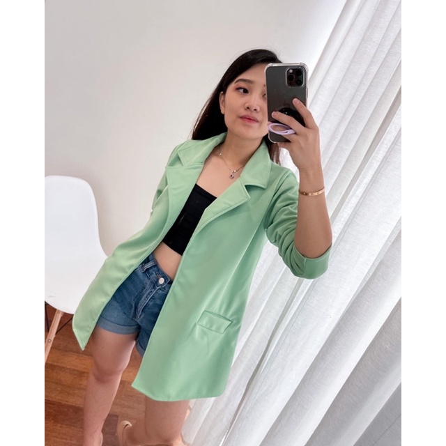 ( VM ) -Vanesha Margaretta - 669# Blazer Scuba Premium Basic Outer Fashion