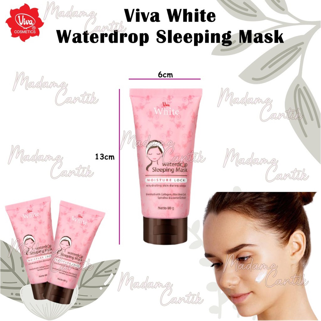 ✿ MADAME ✿ VIVA WATERDROP SLEEPING MASK 80GR WHITE WATERDROP BPOM