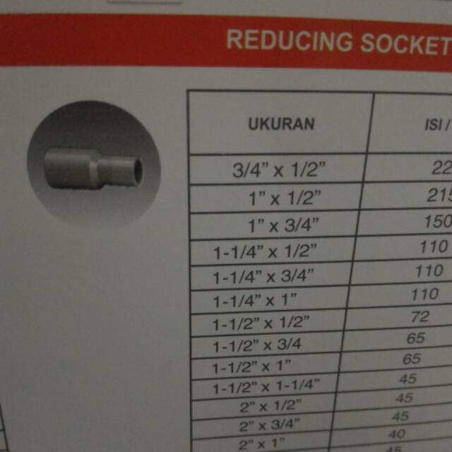 Sambungan aw rucika flok sok flock sock 6 " x 4 " reducing socket f sok