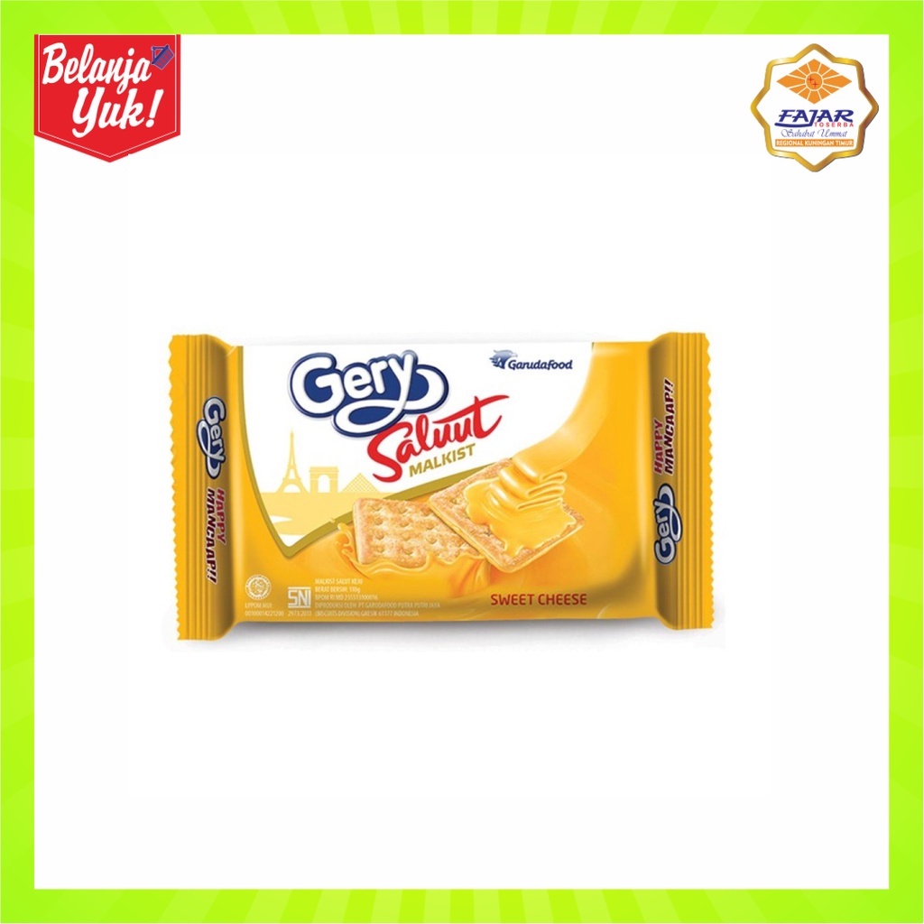 

Biskuit Gery Salut Malkist Rasa Sweet Cheese 110GR