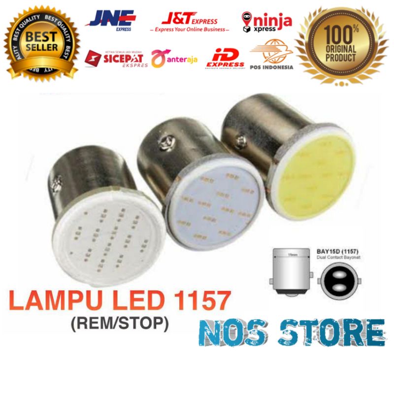 Lampu Led Rem Motor COB Tidak kedip - Kuning Standard