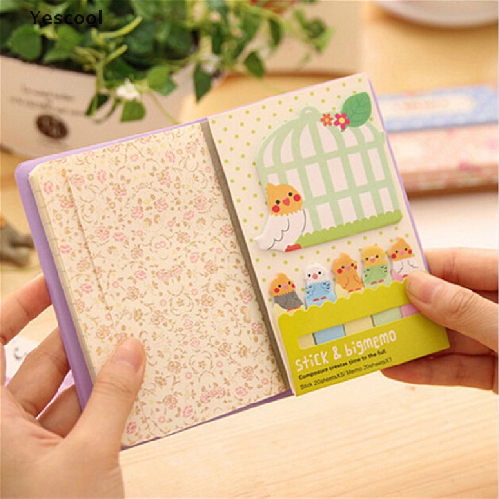 Yes Sticky Notesmemopost It Motif Kartun Pandakucing Lucu Kawaii Multi Warna Untuk Kantorsekolah