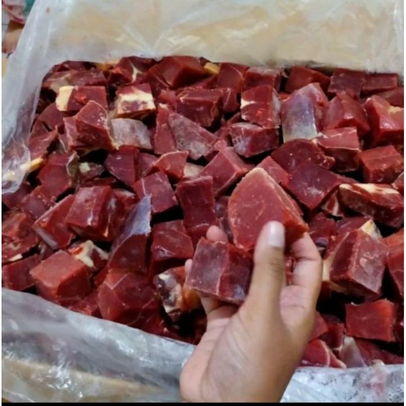 

DAGING SAPI POTONGAN RENDANG PREMIUM BEEF FROZEN 1/2 KG ATAU 1 KG