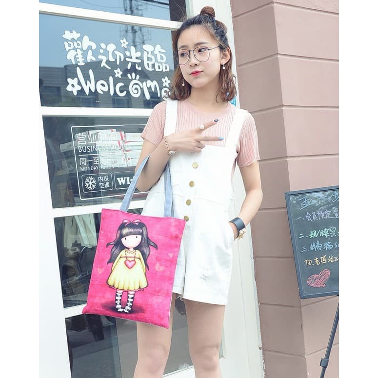 [EW] Cute Girl Tote Bag / Tas Selempang Wanita - CuteGirlEnam