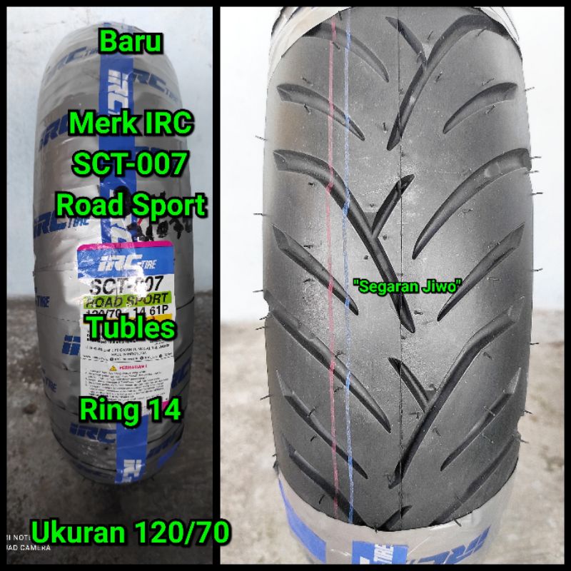 Ban Tubles matic ring 14 ukuran 120/70 Ban belakang honda Pcx merk IRC CST 007