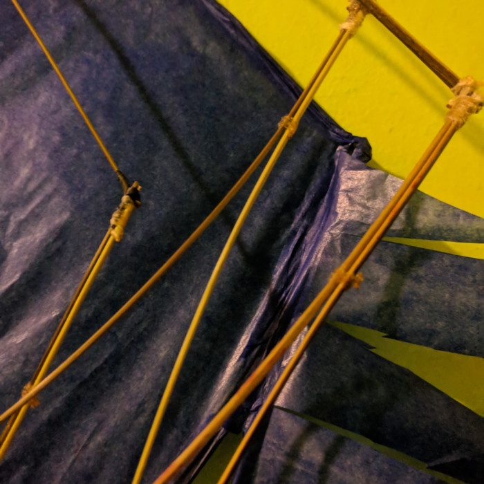 F022B0 Rangka Layangan Koang Bahan Bambu Hitam Murah - Putih Wq202Q