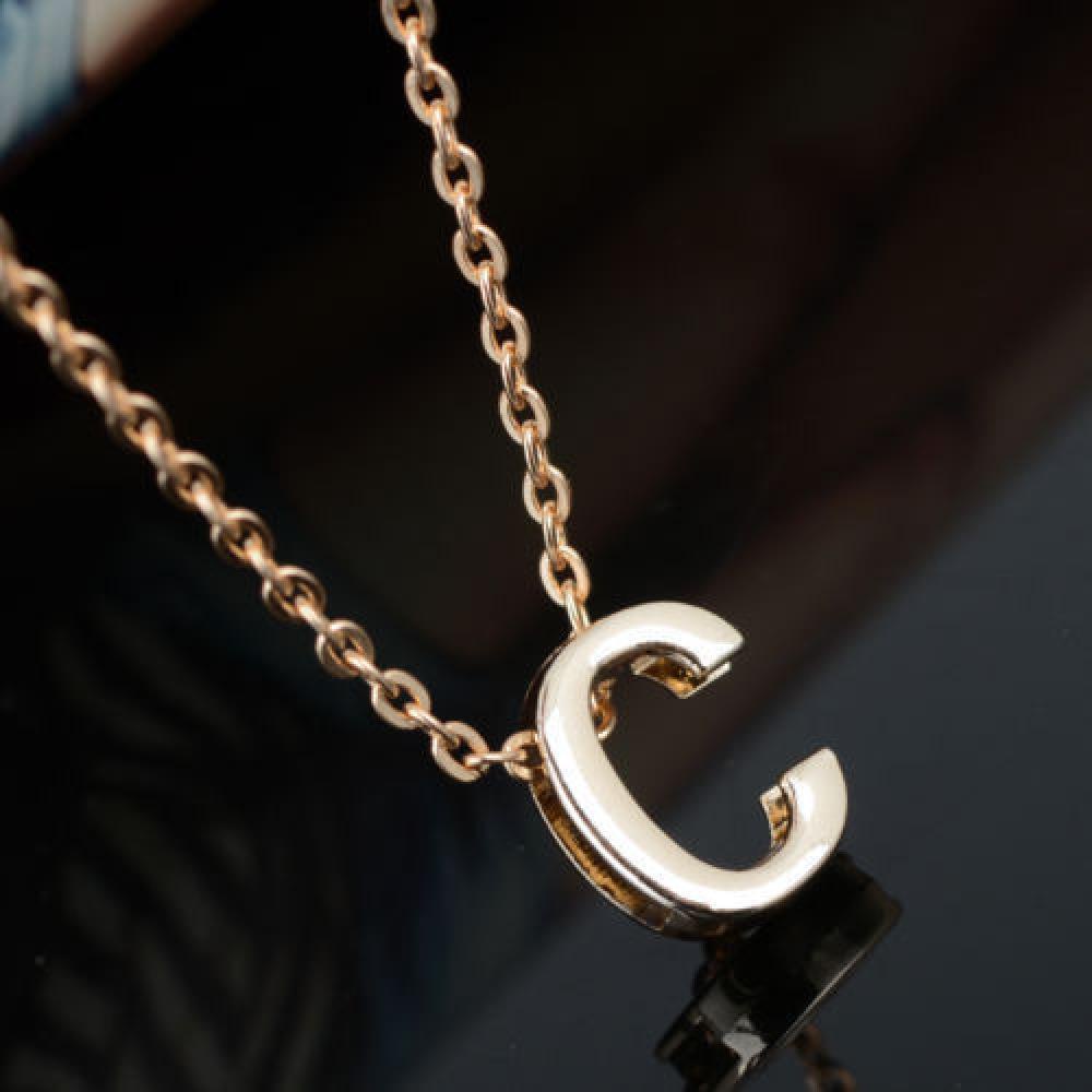 ❈ROWAN❈ Letter Pendant Gift Stylist Necklace Letters Fashion Style Gifts Unisex Lady Alphabet