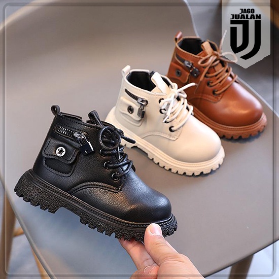 Sepatu Boots Tali Anak usia 1 2 3 4 5 tahun Variasi Saku / Sepatu Boots Fashion Anak Laki Laki Perem