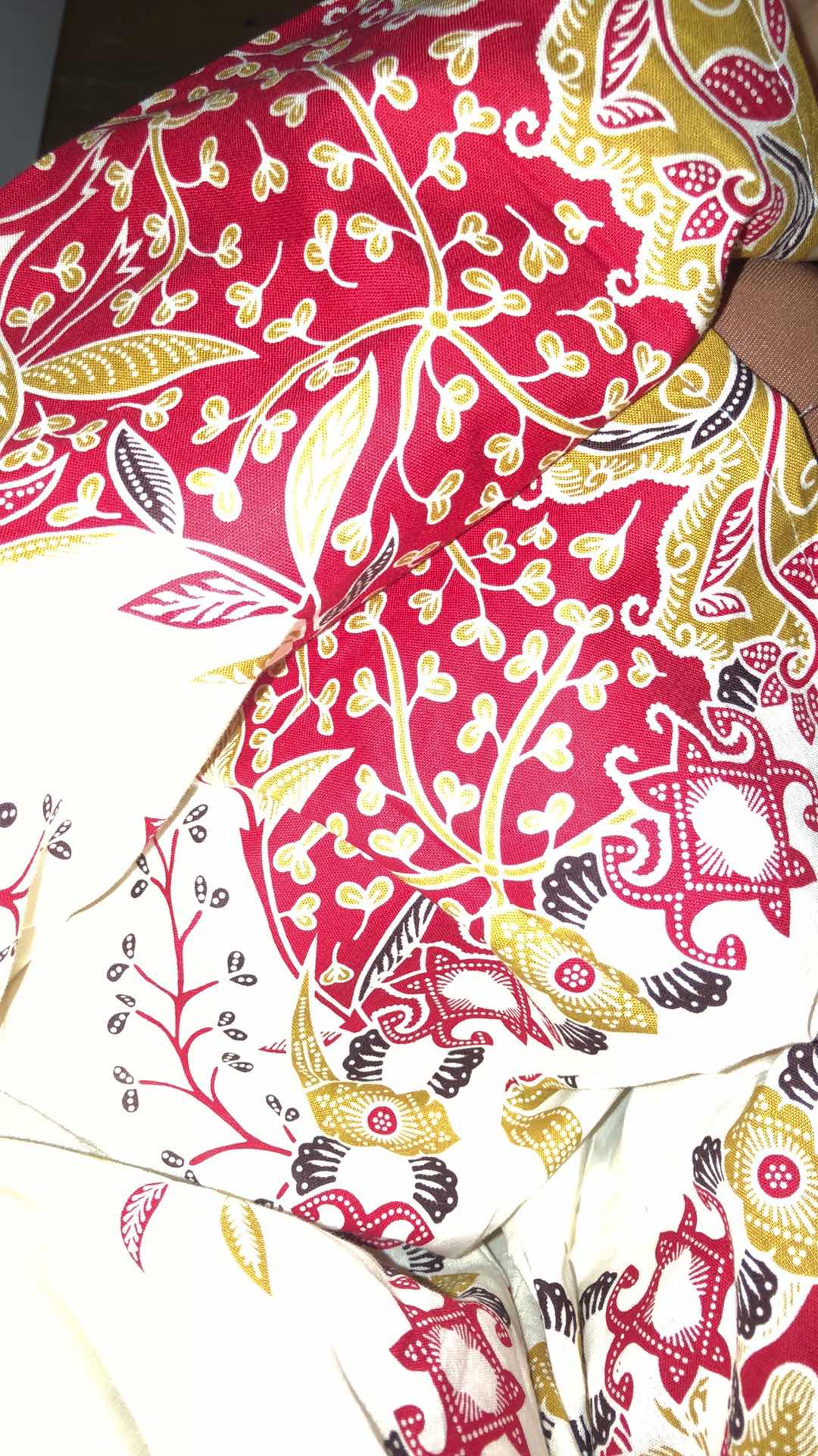 Tunik Santika Cibulan Anggrek Putih Batik Tunic Muslim Kondangan Seragam Kerja Kantoran