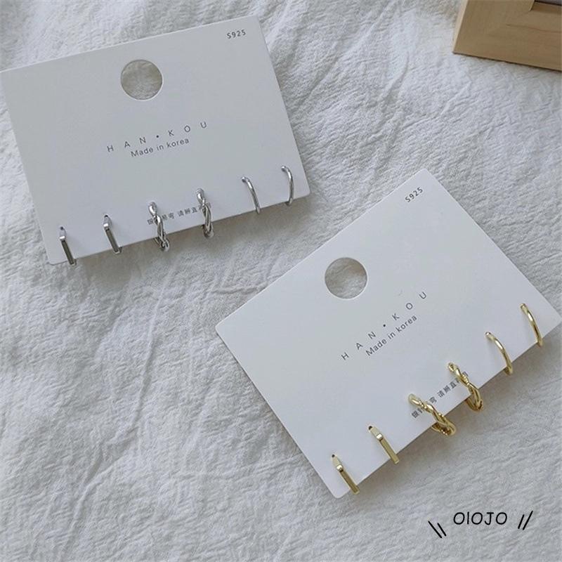 【COD】Set Anting Bentuk C Lingkaran Untuk Wanita