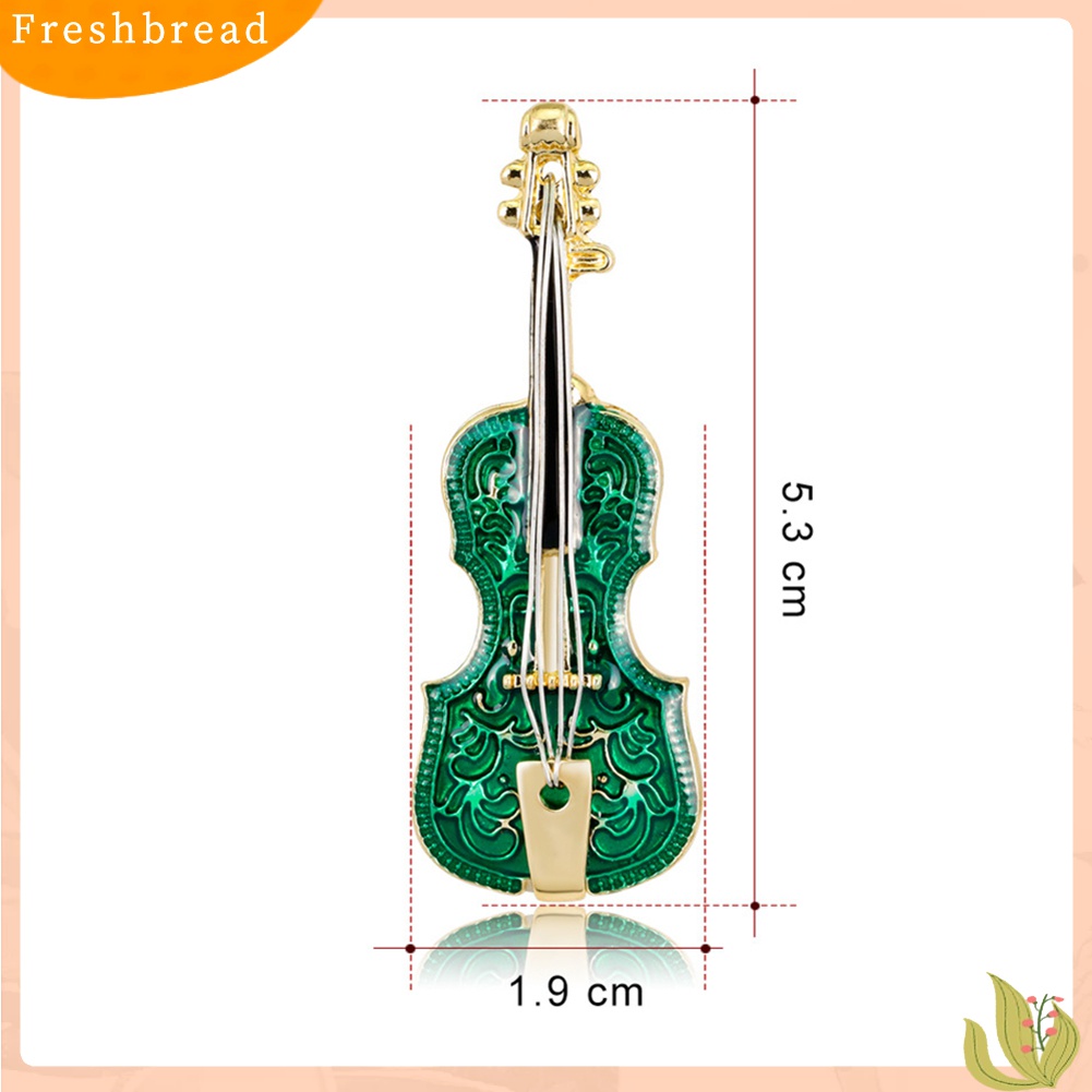 [ TERLARIS]Unisex Violin Shape Enamel Instrument Brooch Pin Corsage Suit Lapel Decoration