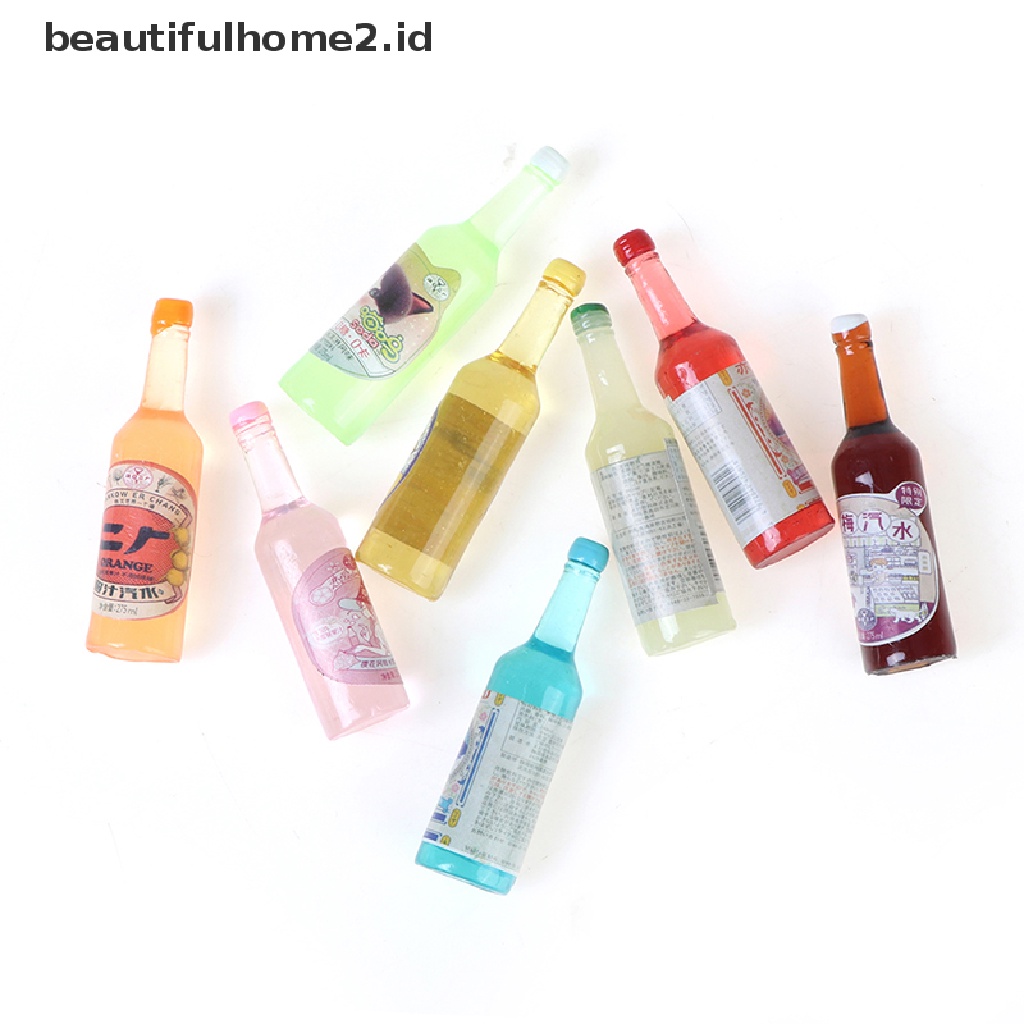 (Beautifulhome2.Id) 5pcs / Set Mainan Miniatur Botol Soda Skala 1: 12 Untuk Dekorasi Rumah Boneka