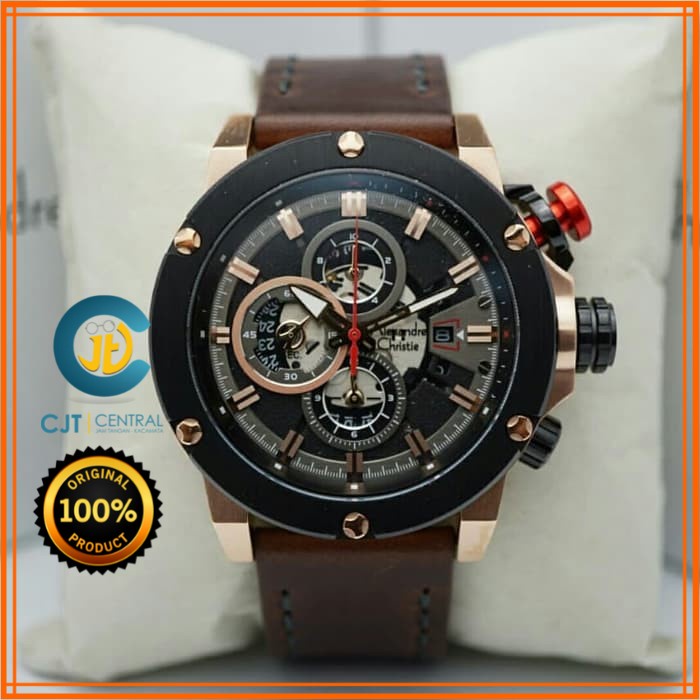 ALEXANDRE CHRISTIE AC 6491 ROSEGOLD BLACK. GARANSI RESMI 1TAHUN