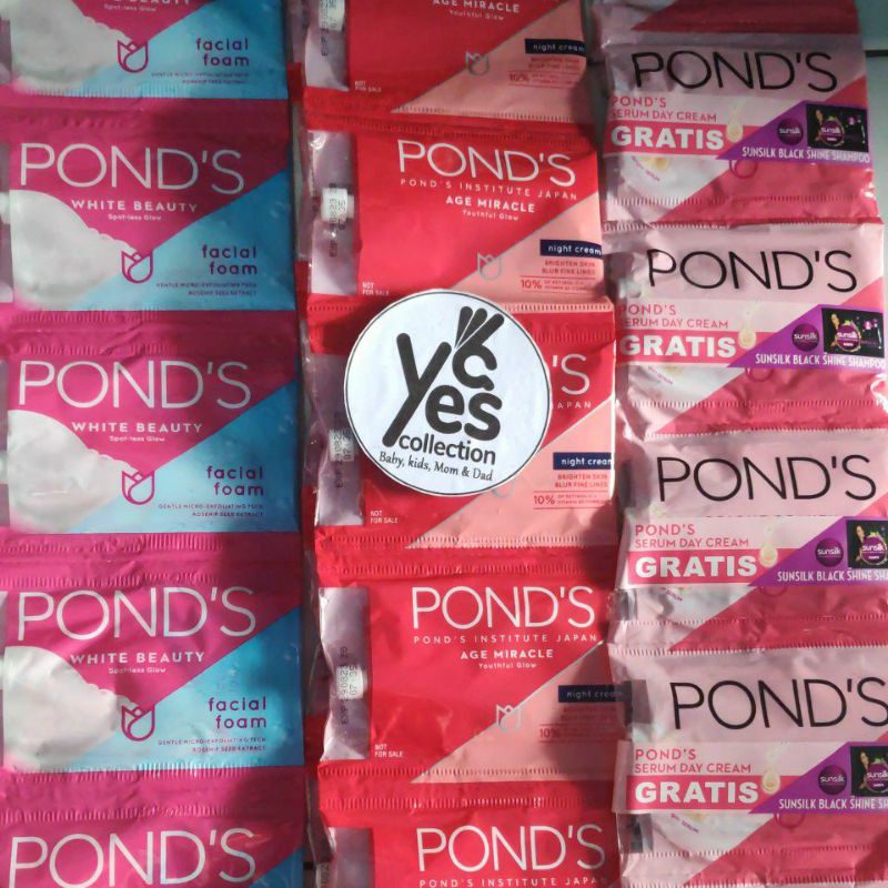 Ponds White beauty Foam Sabun Cuci muka sachet ecer cream Malam Night pelembab pencerah wajah bintik hitam pond