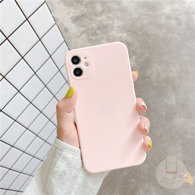 Soft Case Silikon TPU Warna Polos Untuk iPhone 11 7plus 8plus 11Pro Max XR XSMAX