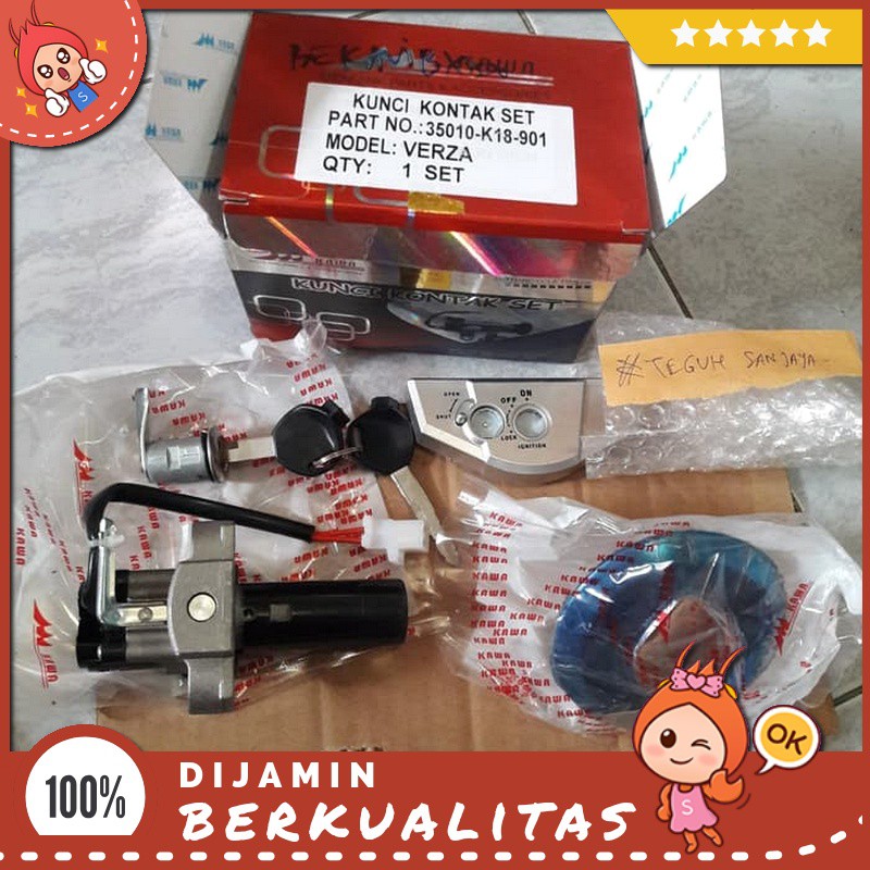Kunci Kontak Set Jok Tutup Tangki Honda Verza Original Kawa Sparepart Motor Murah