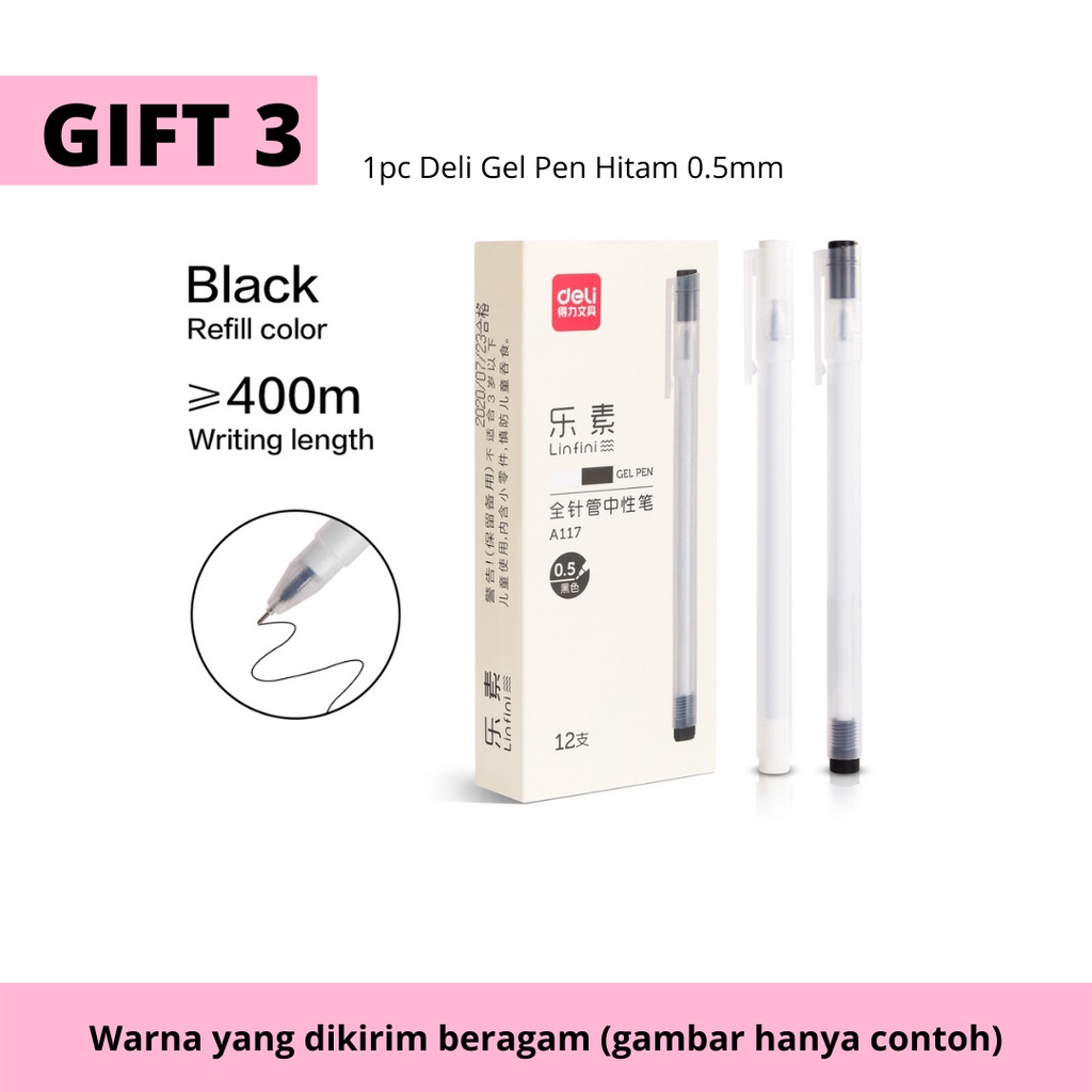 

[GIFT] GIFT 3 Back To School Deli Gel Ballpoint Tip 0.5 mm