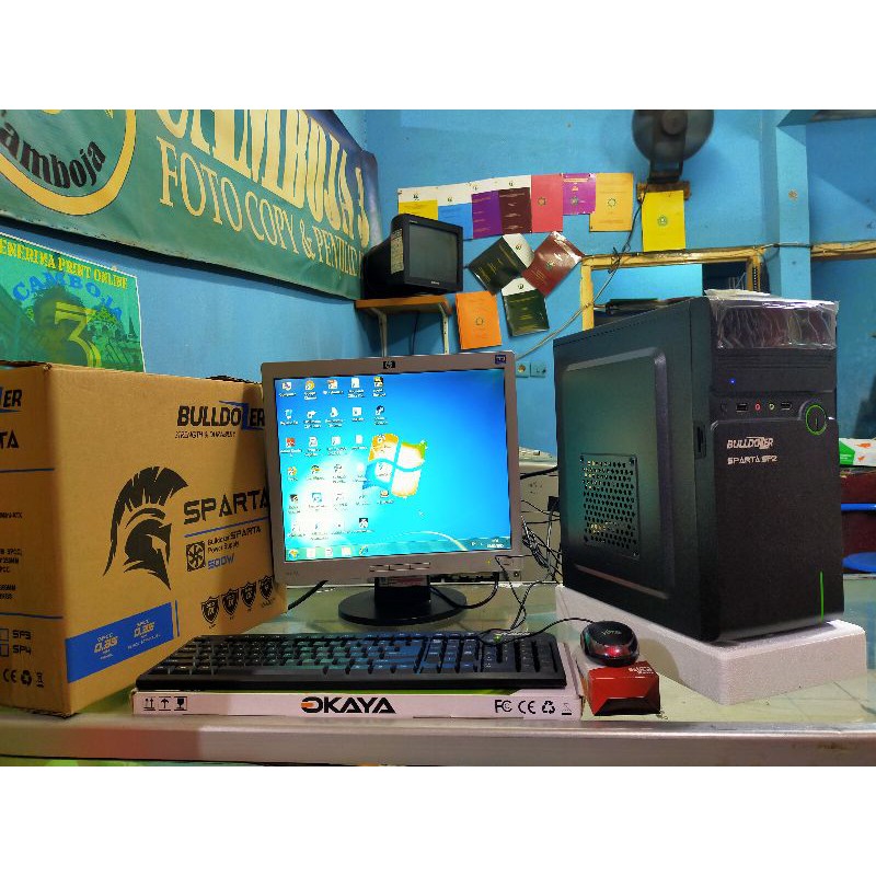 Komputer Fullset Core2Duo Ram 4Gb Harddisk 80Gb Lcd Keyboard Mouse