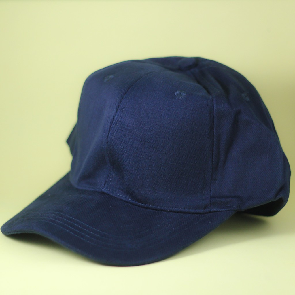 Topi Polos Baseball Biru Navy Bahan Katun