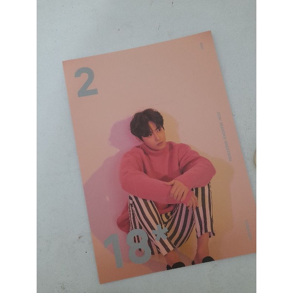 PHOTOCARD/POSTCARD PC SUHO CHANYEOL BAEKHYUN DO EXO SEASON GREETING 2018