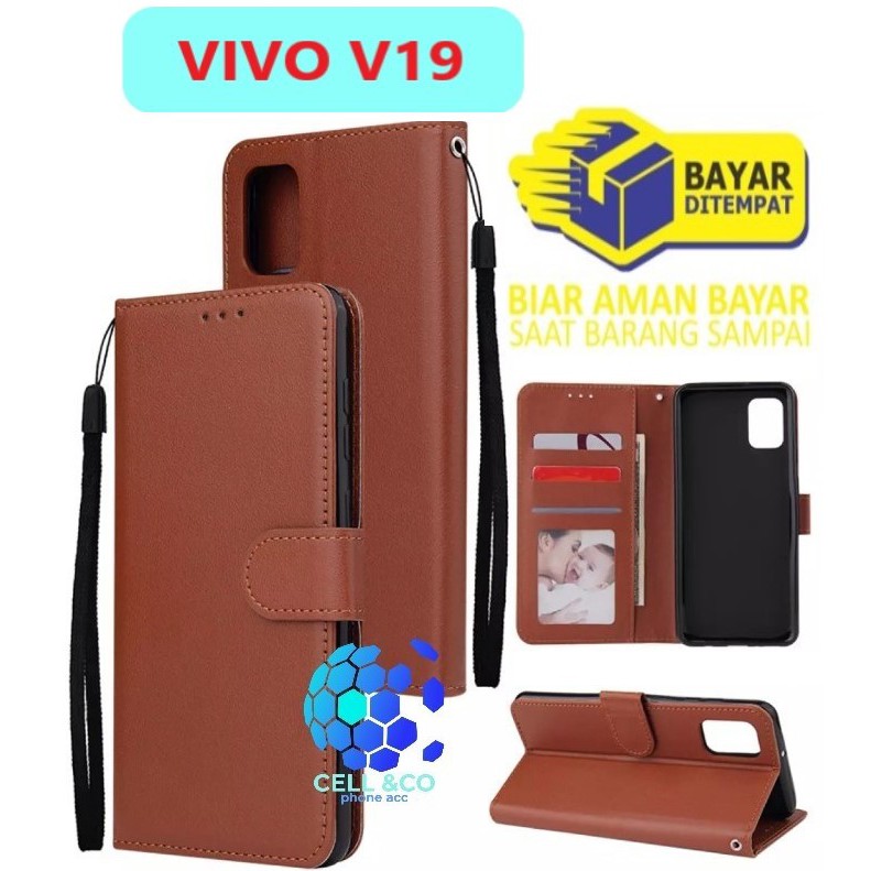 Flip cover VIVO V19 Flip case buka tutup kesing hp casing hp flip case leather wallet