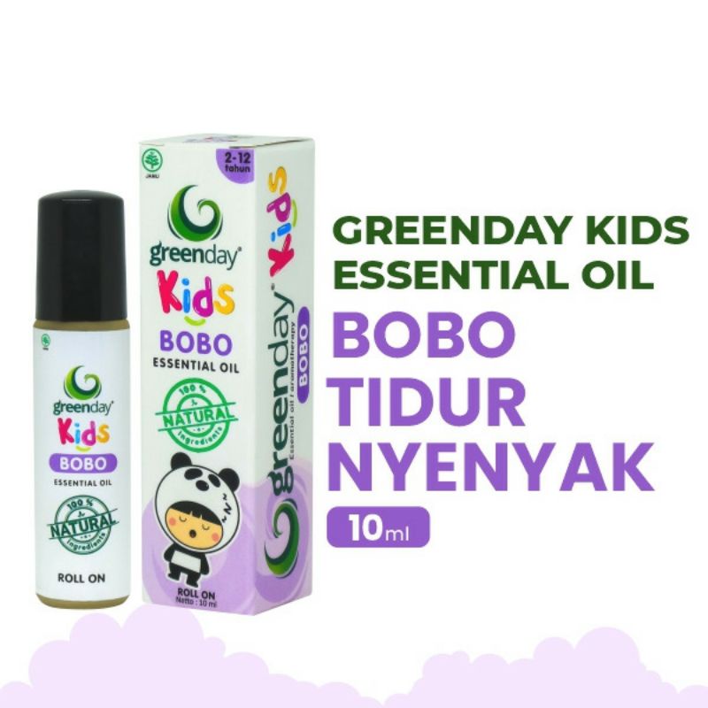 MINYAK ESSENTIAL ANAK TIDUR NYENYAK BRAND GREENDAY KIDS BOBO ISI 10 ML